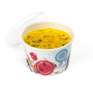Paper lid for soup container